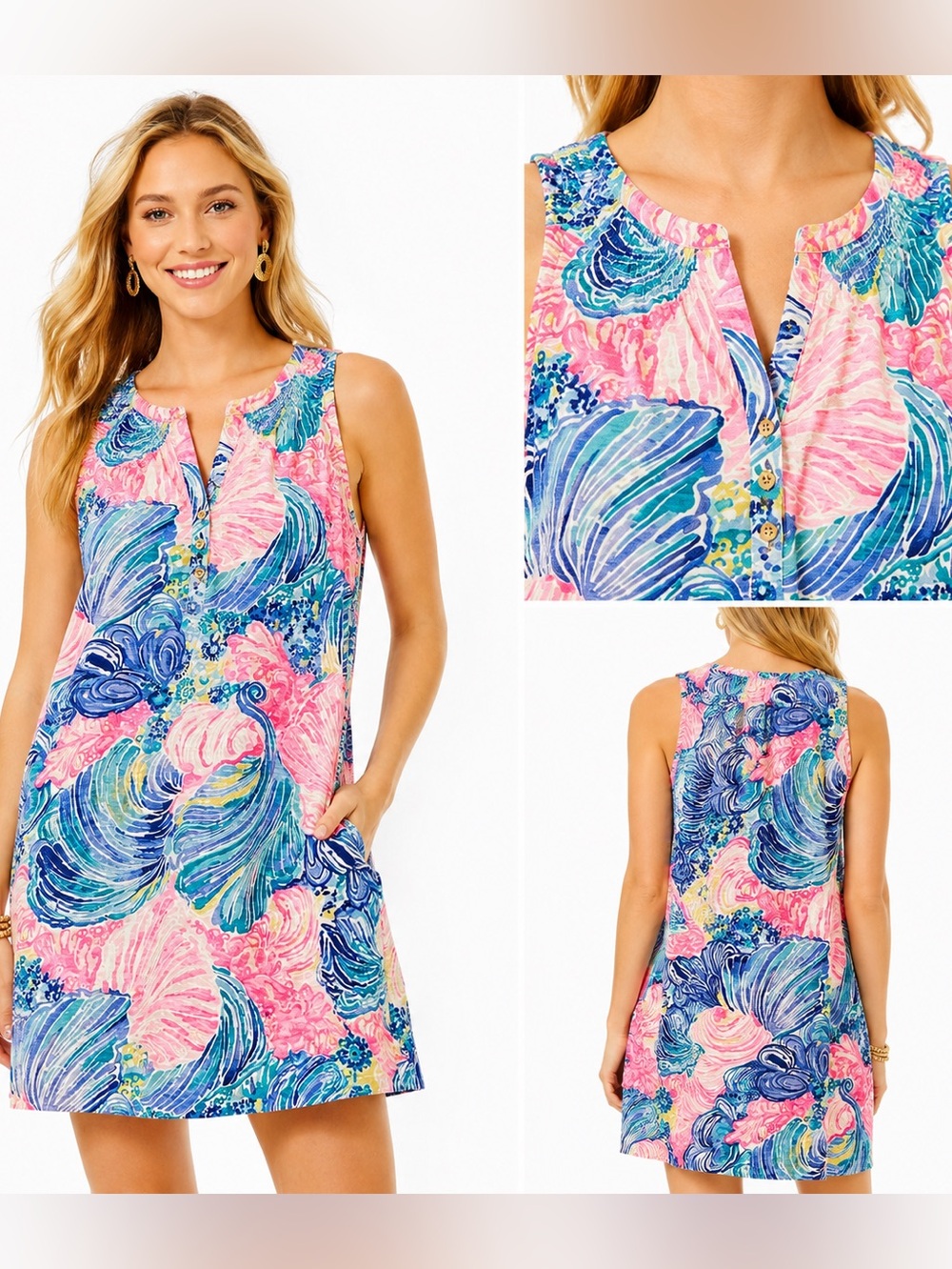 Women’s Lilly Pulitzer Essie Cotton Strapless Dress Size Medium